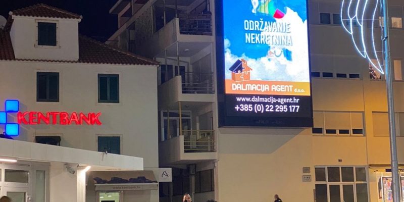 New outdoor LED screen installed in Ć ibenik